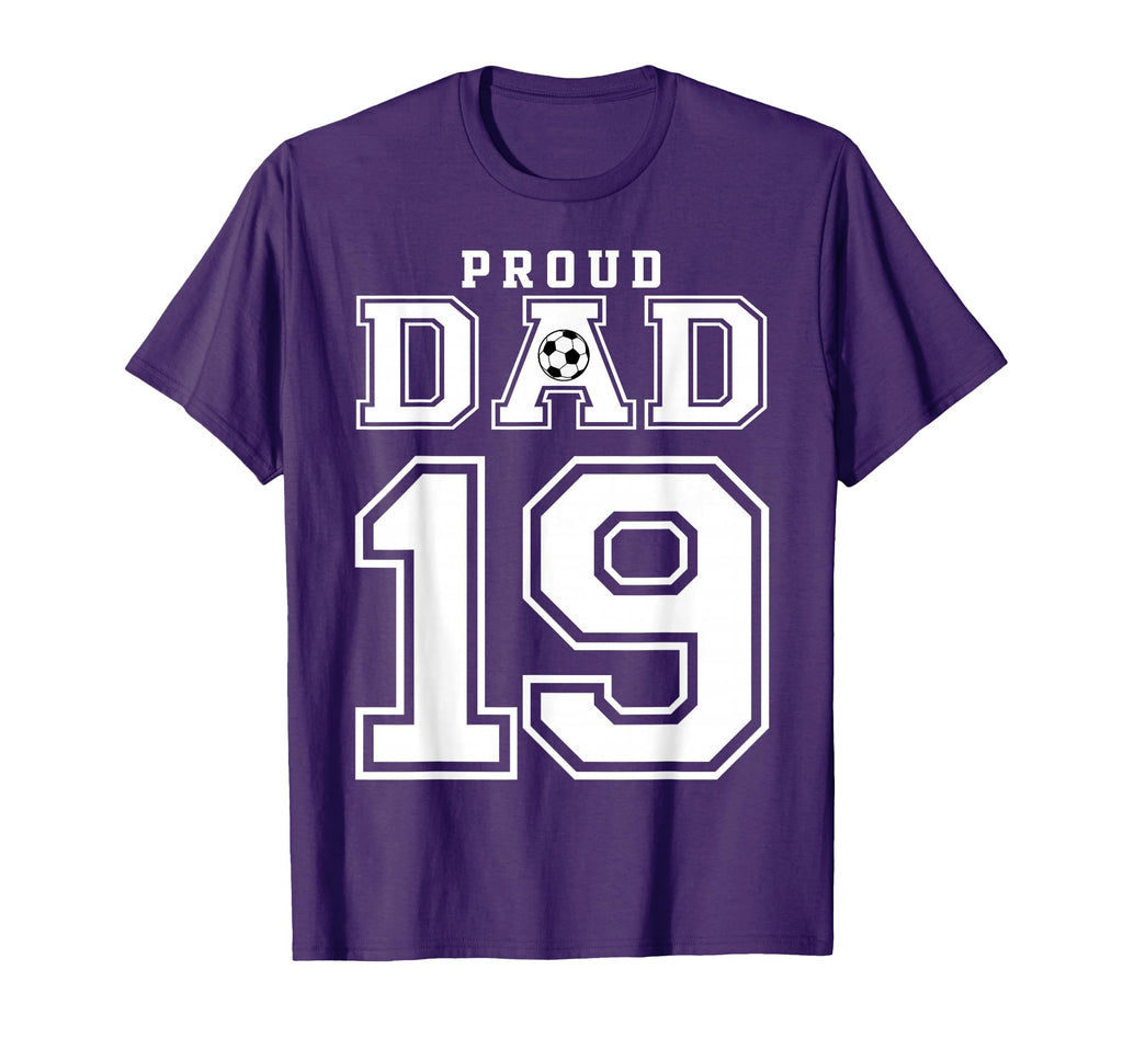 Number 19 Custom Proud Soccer Futbol Dad T-Shirt - Minimalist Print Unisex