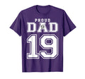 Number 19 Custom Proud Soccer Futbol Dad T-Shirt - Minimalist Print Unisex