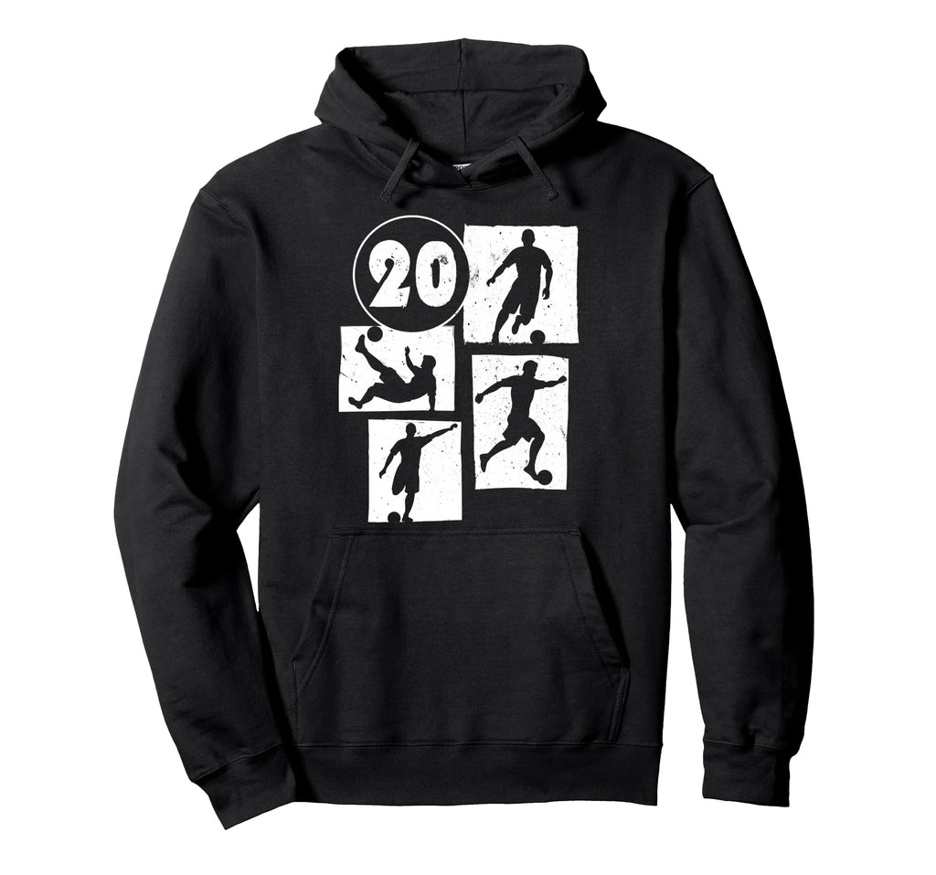 20Th Birthday Soccer Player Football 20 Hoodie - Novelty Apparel Men Women