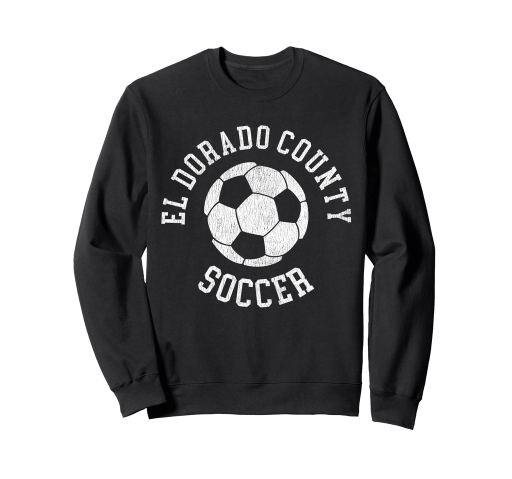 El Dorado County Soccer Distressed Sweatshirt - Trendy Graphic for Adults