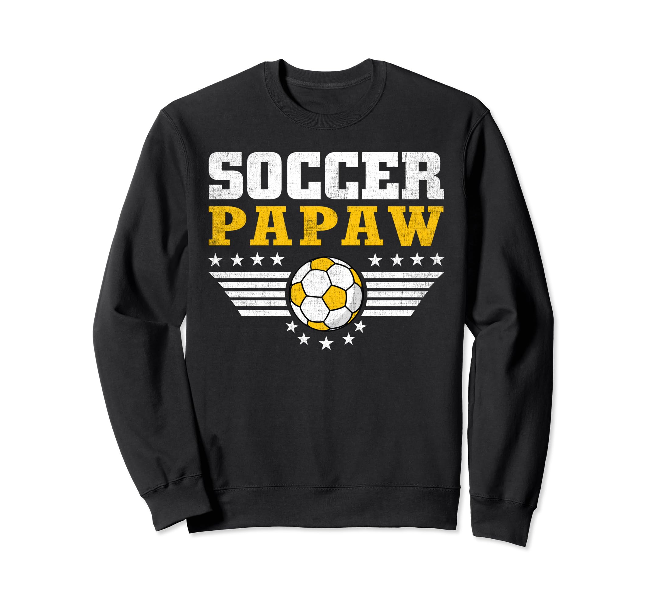 Soccer Papaw Funny Sports Players Papaw Sweatshirt - Graphic Print Unisex