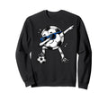 Dabbing Soccer Ball Halftone Funny Sweatshirt - Custom Art Print Unisex
