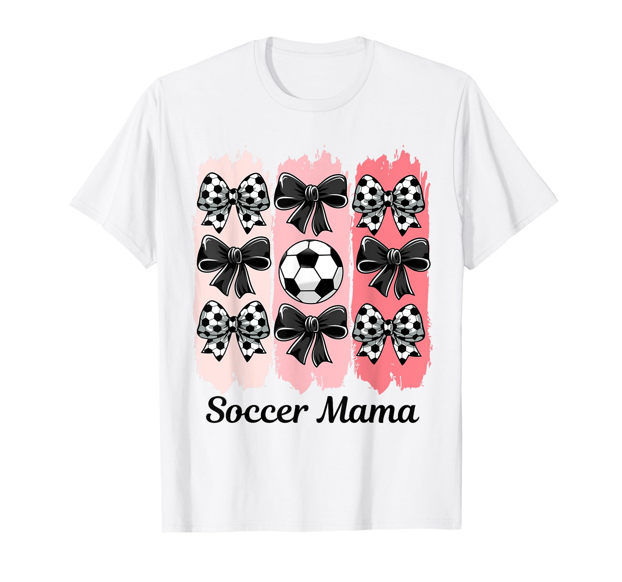Soccer Mama Coquette Bow Soccer Mom T-Shirt - Trendy Graphic Men Women