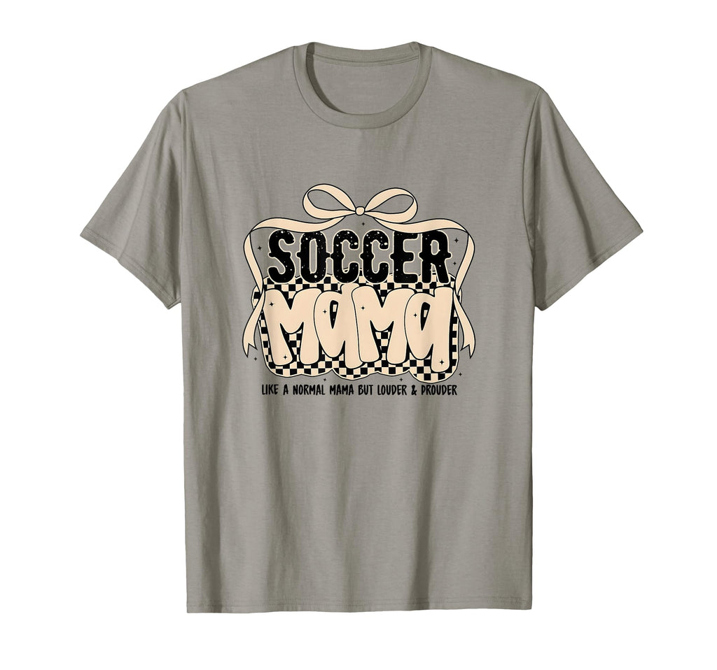 Soccer Mama Coquette Bow Game Day Gift T-Shirt - Minimalist Print Unisex