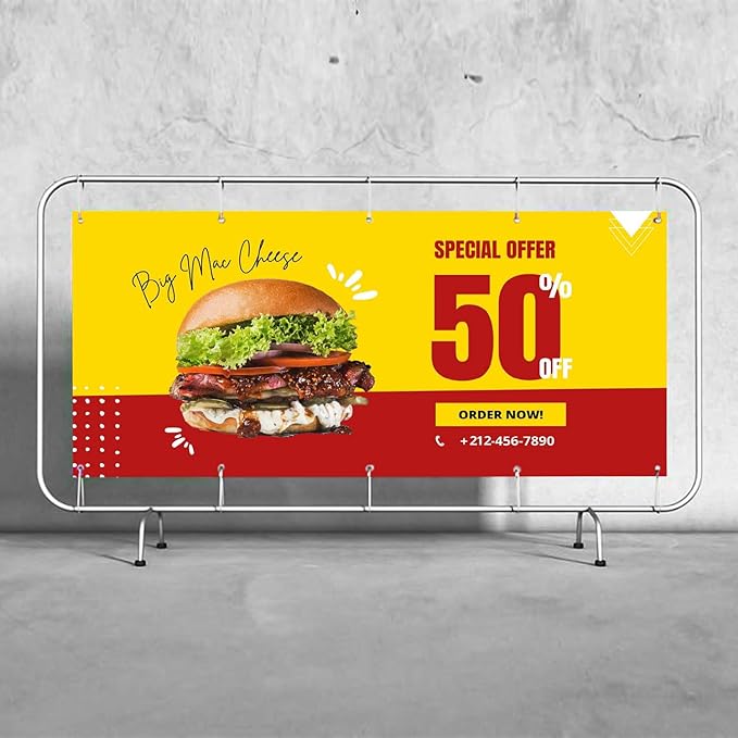 Personalized Passion Vinyl Banner 2' x 5' - Customized Banner for Business, Graduation, Birthday Parties - Indoor/Outdoor Use - Full Color 13oz Vinyl Custom Signs with HD Printed Text, Photos