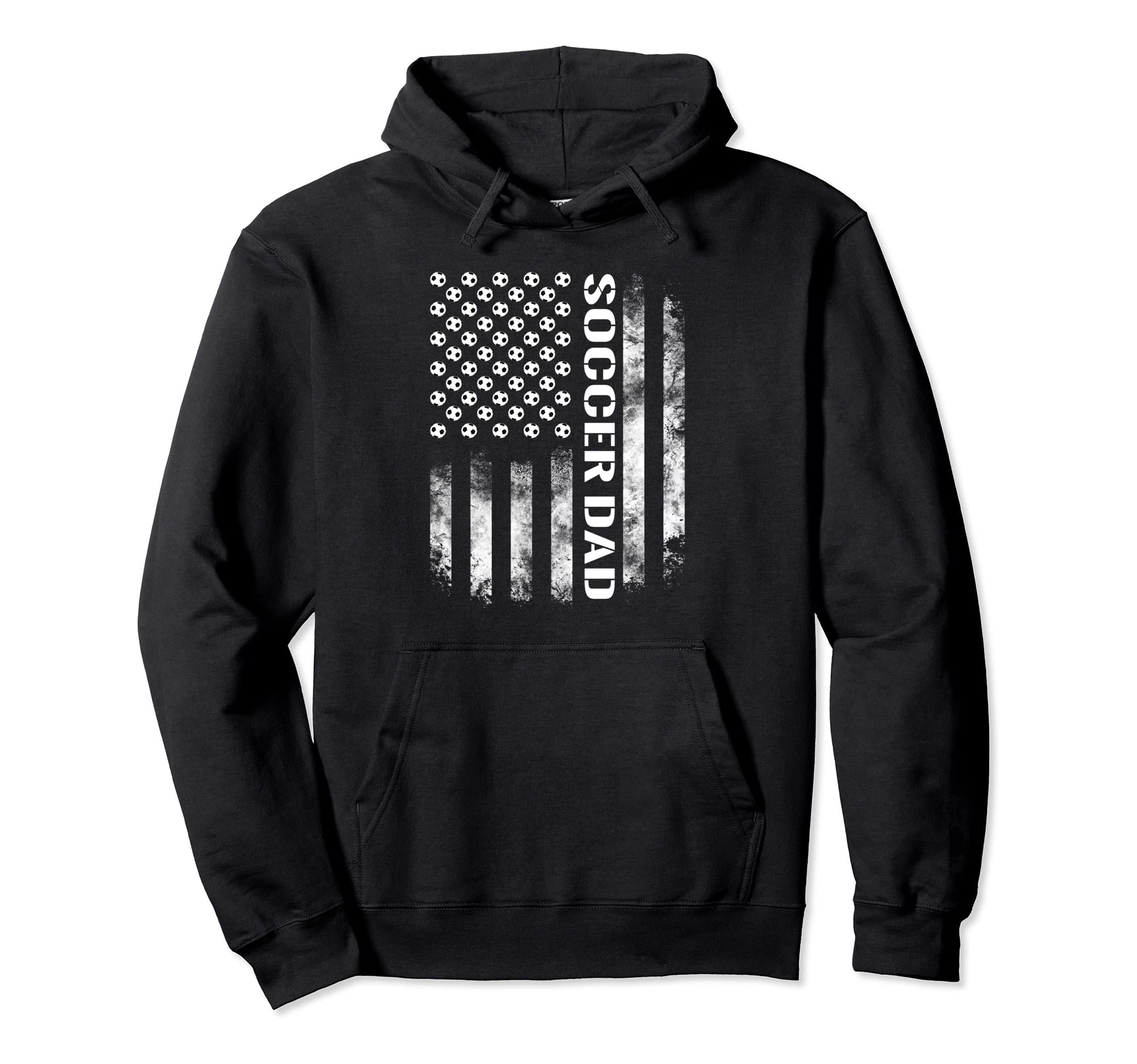 Soccer Dad I Usa Flag Fathers Day Gift Hoodie - Casual Everyday Wear Unisex