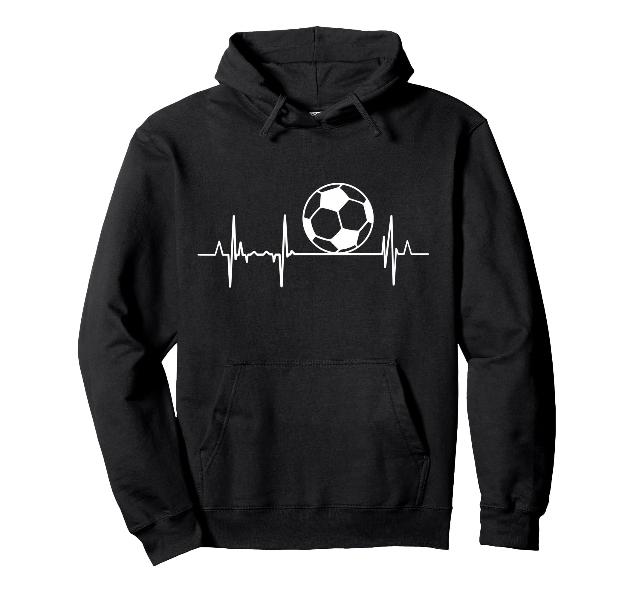 My Heart Beats Soccer Player Cardiogram Hoodie - Unique Graphic Men Women