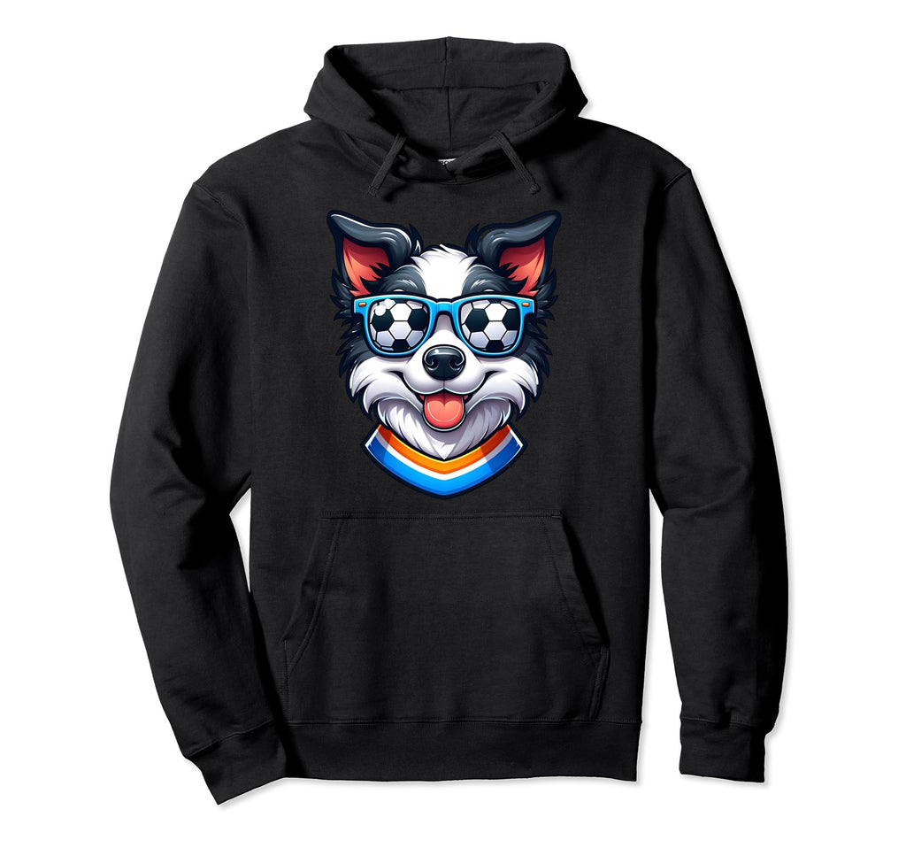 Champion Border Collie Soccer Player Hoodie - Trendy Graphic for Adults