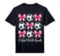 Goals Soccer Coquette Bow T-Shirt - Fun Novelty Design Men Women