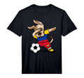 Dabbing Dog Colombia Soccer Colombian T-Shirt - Minimalist Print Unisex