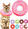 Cat Cone Collar Soft, Cat Recovery Collar for Wound Healing Cute Donut Adjustable Cones to Stop Licking Comfortable Lightweight Neck Elizabethan for Kittens After Surgery