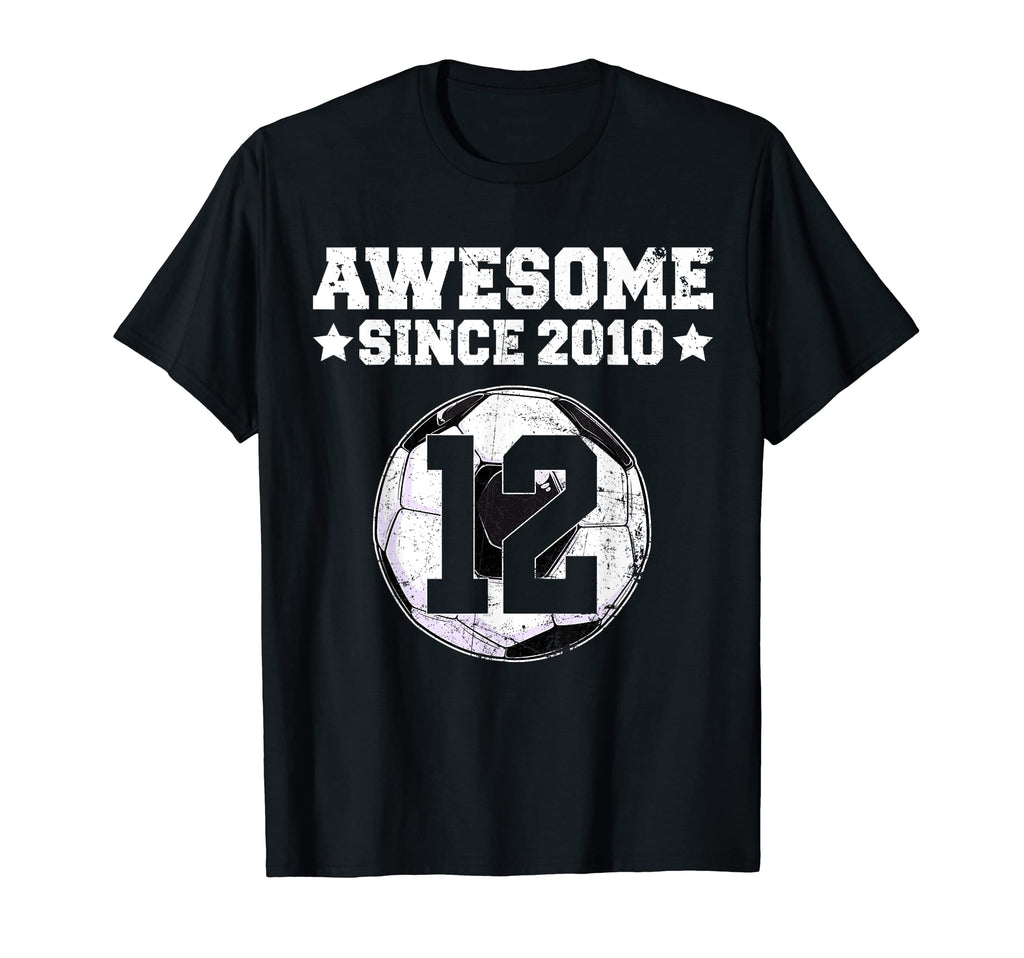 Awesome Since 2010 Soccer 12Th Birthday T-Shirt - Trendy Graphic Men Women