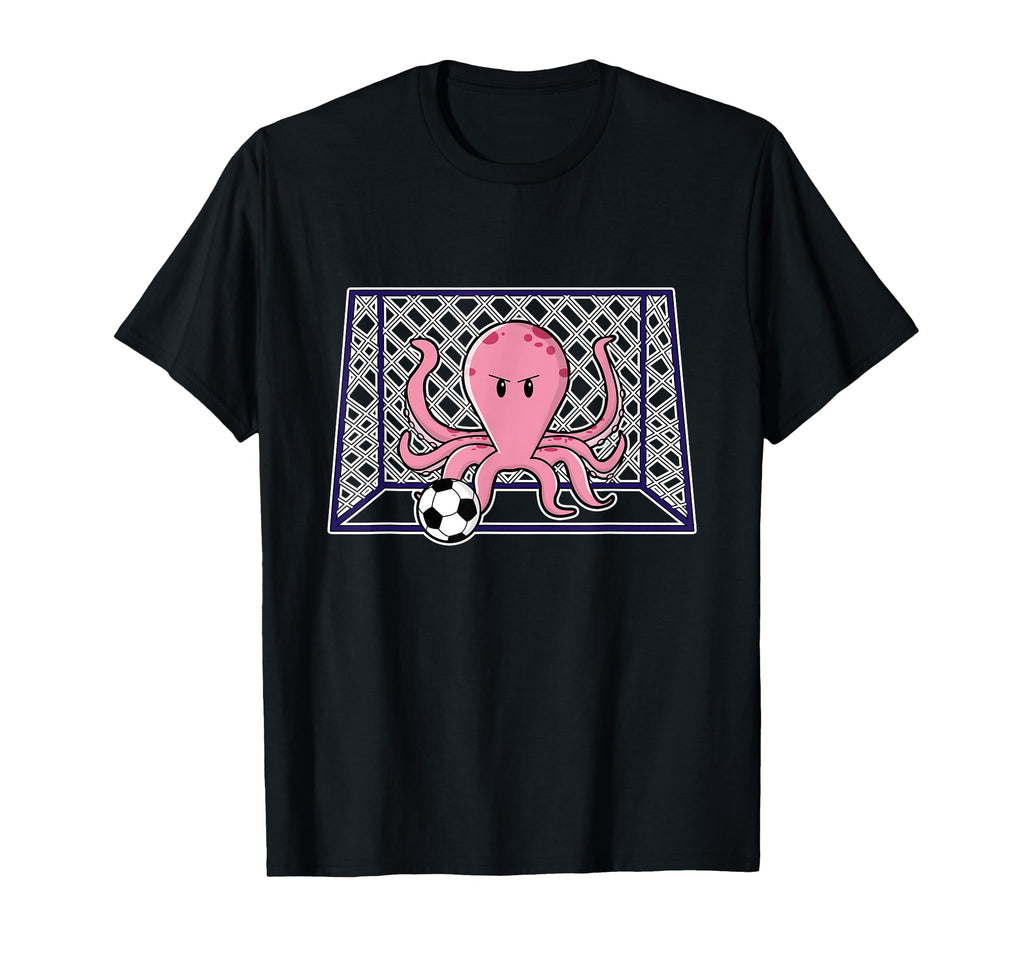 Octopus Goalkeeper Soccer Sports T-Shirt - Casual Everyday Wear Unisex