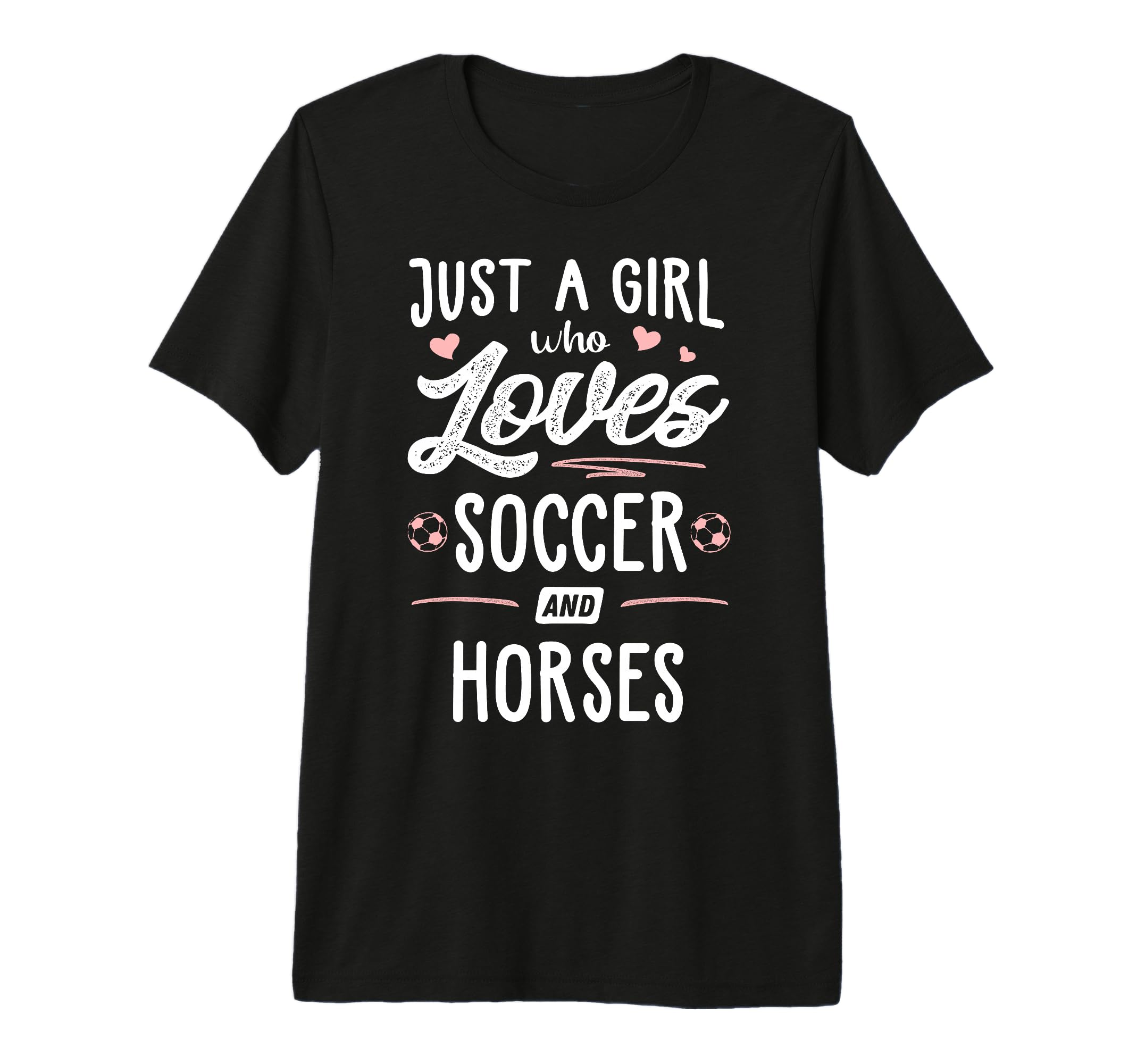Just Who Loves Soccer And Horses Gift T-Shirt - Minimalist Print Men Women