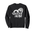 Soccer Aunt Heart Aunt Soccer Sweatshirt - Aesthetic Graphic Men Women