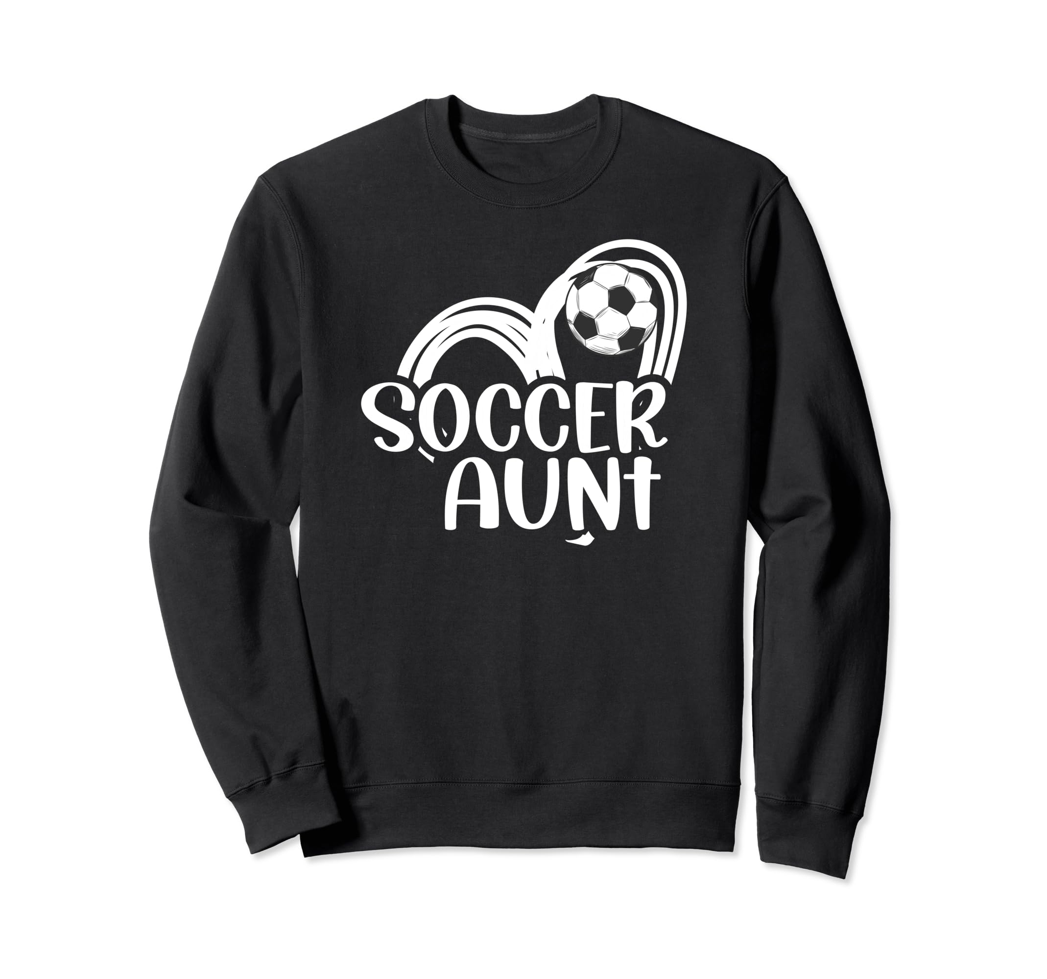 Soccer Aunt Heart Aunt Soccer Sweatshirt - Aesthetic Graphic Men Women