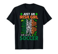 Just Irish Who Loves Soccer Shamrock St T-Shirt - Aesthetic Graphic Unisex