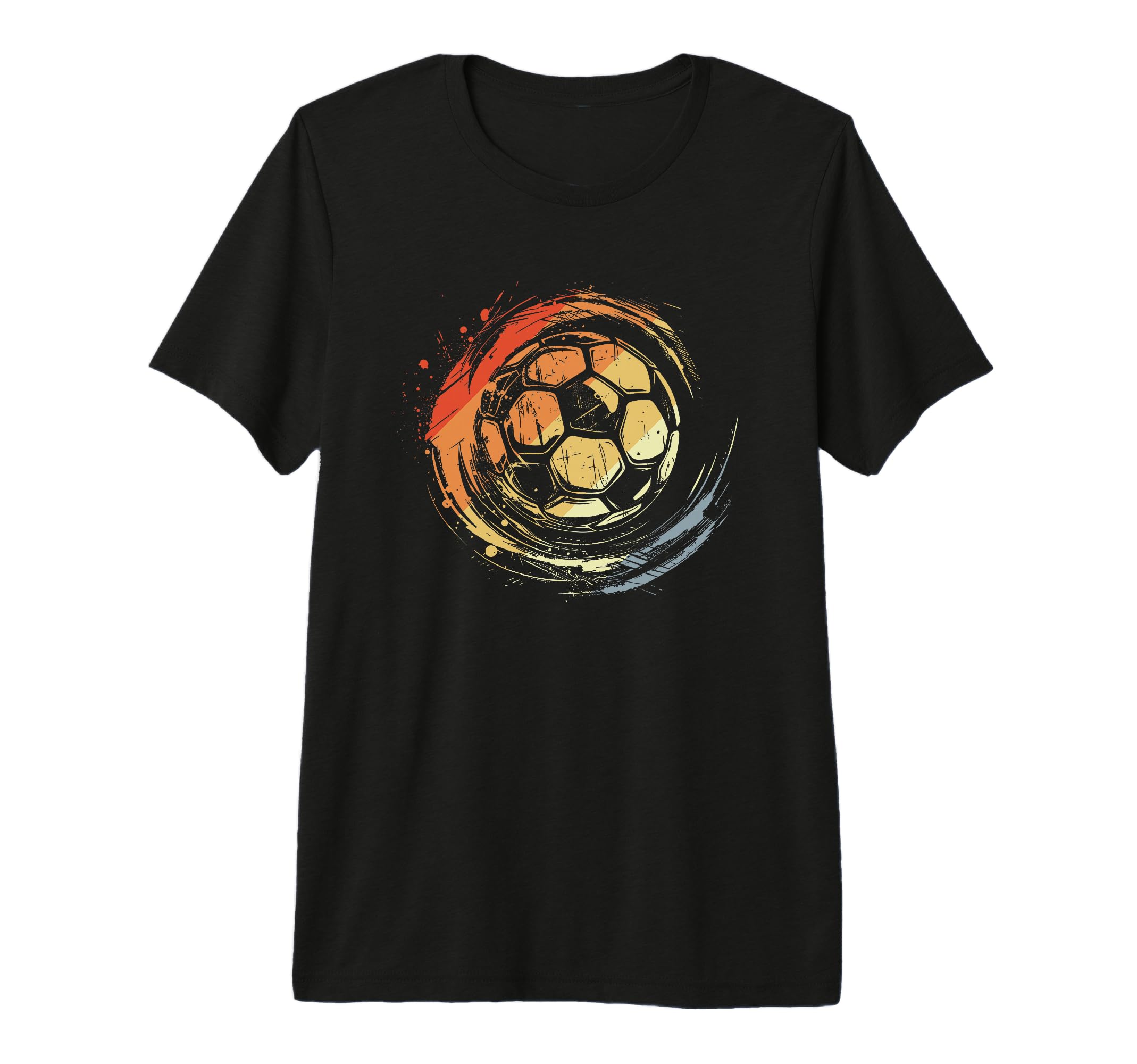 Soccer Ball Tri Blend T-Shirt - Unique Graphic Unisex