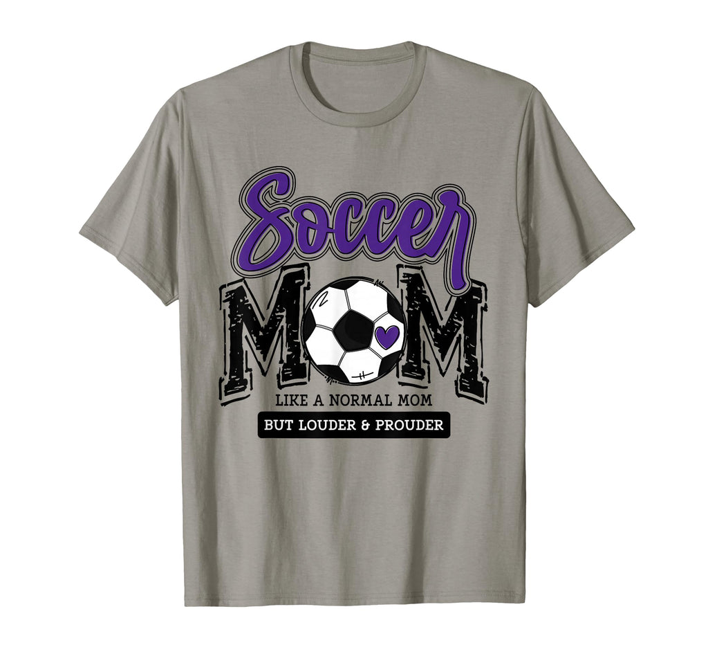 Soccer Mom Purple Soccer Player Calls T-Shirt - Novelty Apparel for Adults