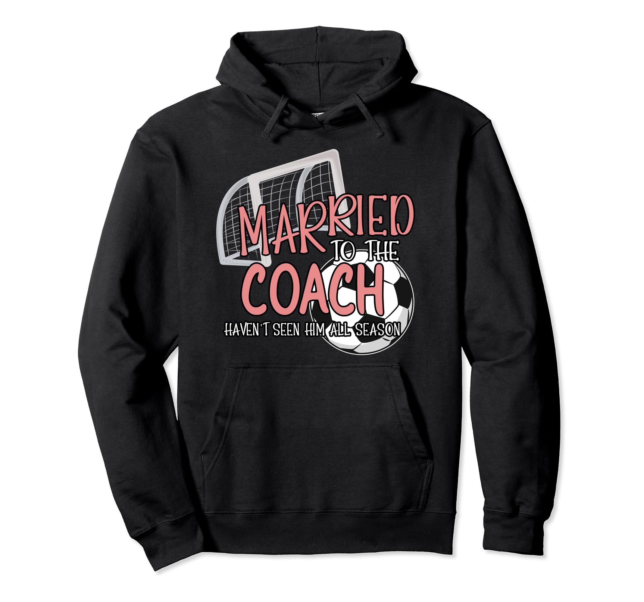 Married To Soccer Coach Wife Soccer Coach Hoodie - Aesthetic Graphic Unisex