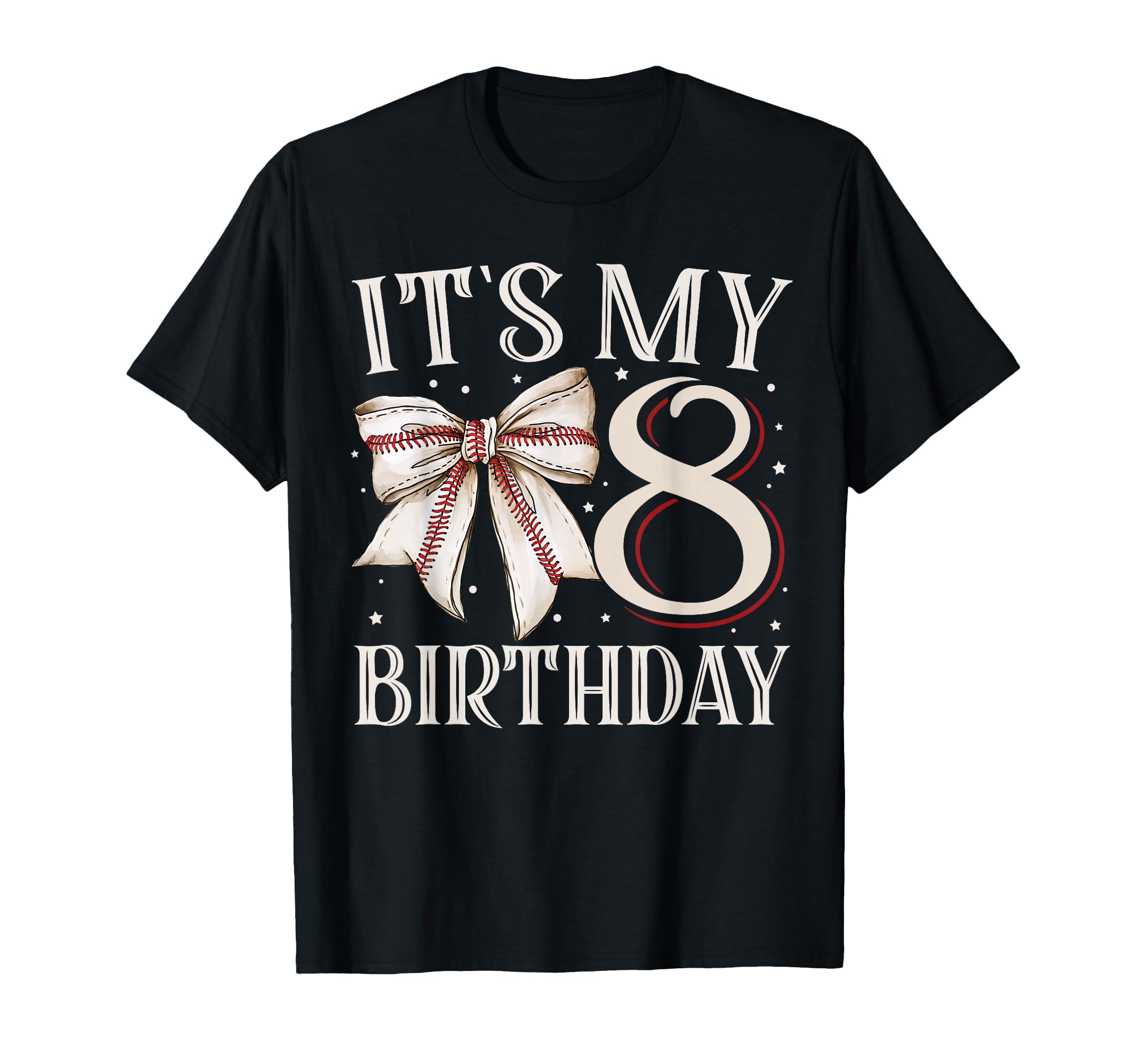 Its My Eight 8Th Birthday Baseball T-Shirt - Aesthetic Graphic Men Women