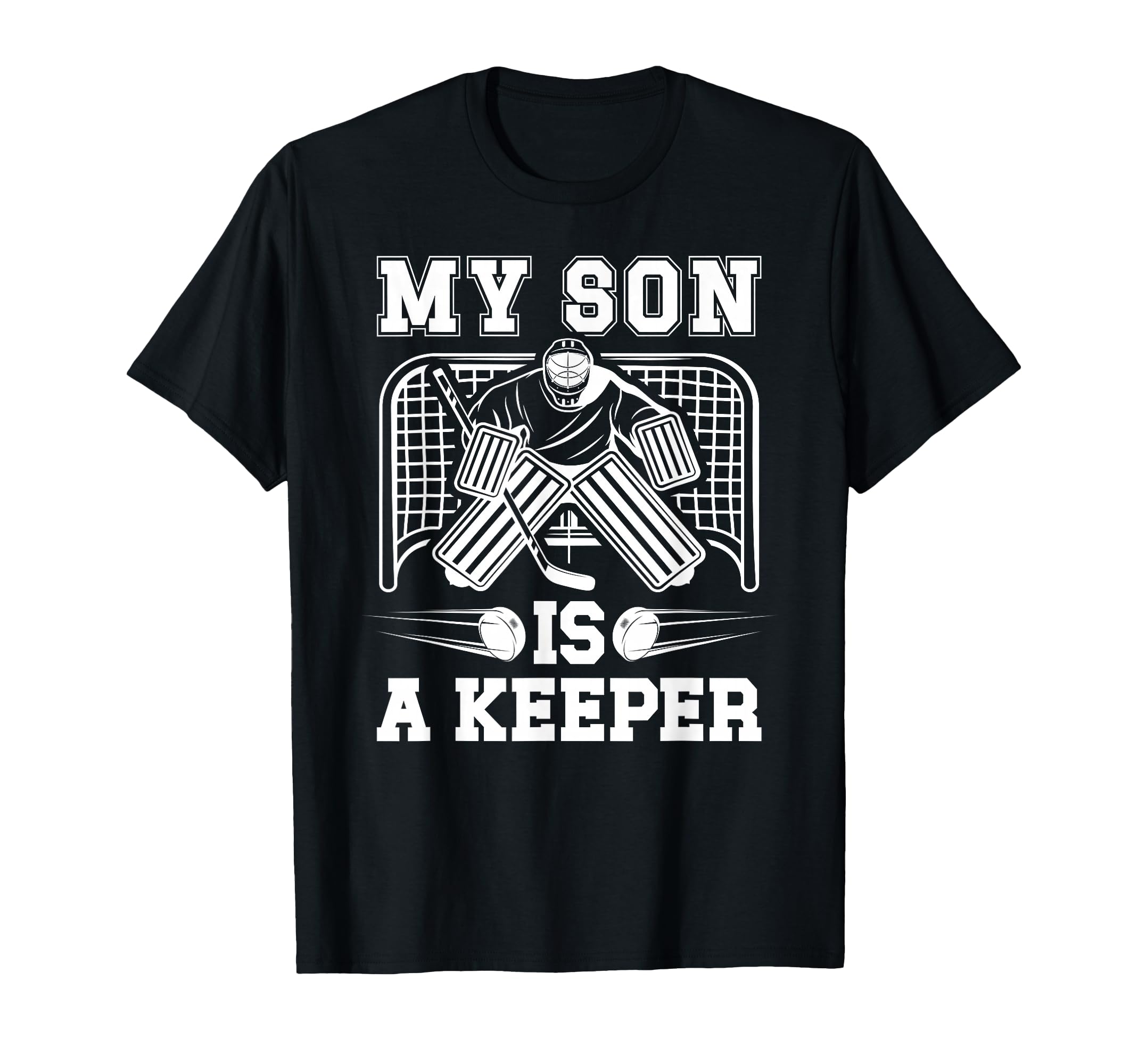 My Son Is Hockey Keeper Mom Hockey T-Shirt - Streetwear Style for Adults