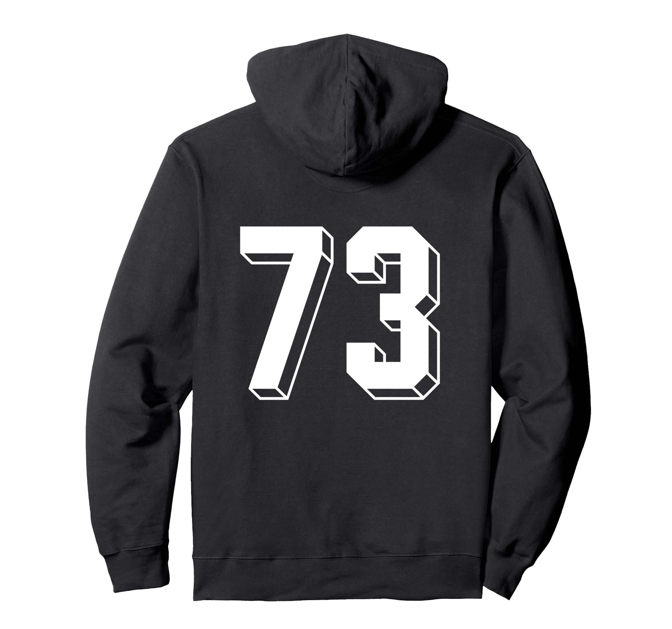 Number 73 Backside 80S 90S Team Jersey Hoodie - Trendy Graphic Unisex