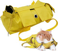 Kukaster Pet Cat’s Restraint Bag for Claw Care Nail Trimming Anti-Scratching Grooming Bag for Cats Medical Examination（Yellow-l
