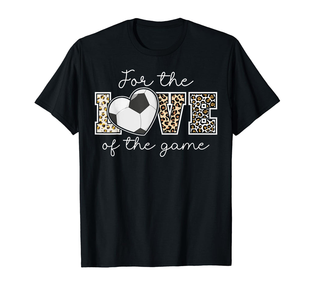 Love Game Soccer Game Day Leopard T-Shirt - Streetwear Style Men Women