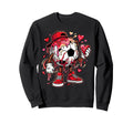 Soccer Football Drip Heart Sweatshirt - Streetwear Style for Adults