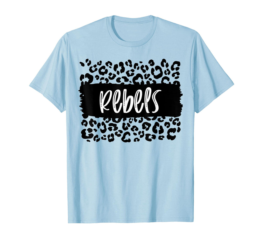 Rebels Team Mascot School Spirit T-Shirt - Fun Novelty Design Men Women