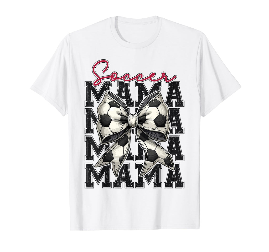 Soccer Mama Funny Coquette Bow Mom Mommy T-Shirt - Aesthetic Graphic Unisex