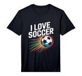 Mens I Love Soccer Vibrant Ball T-Shirt - Novelty Apparel Men Women