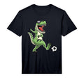 T Rex Playing Soccer Dinosaur Soccer T-Shirt - Aesthetic Graphic Unisex