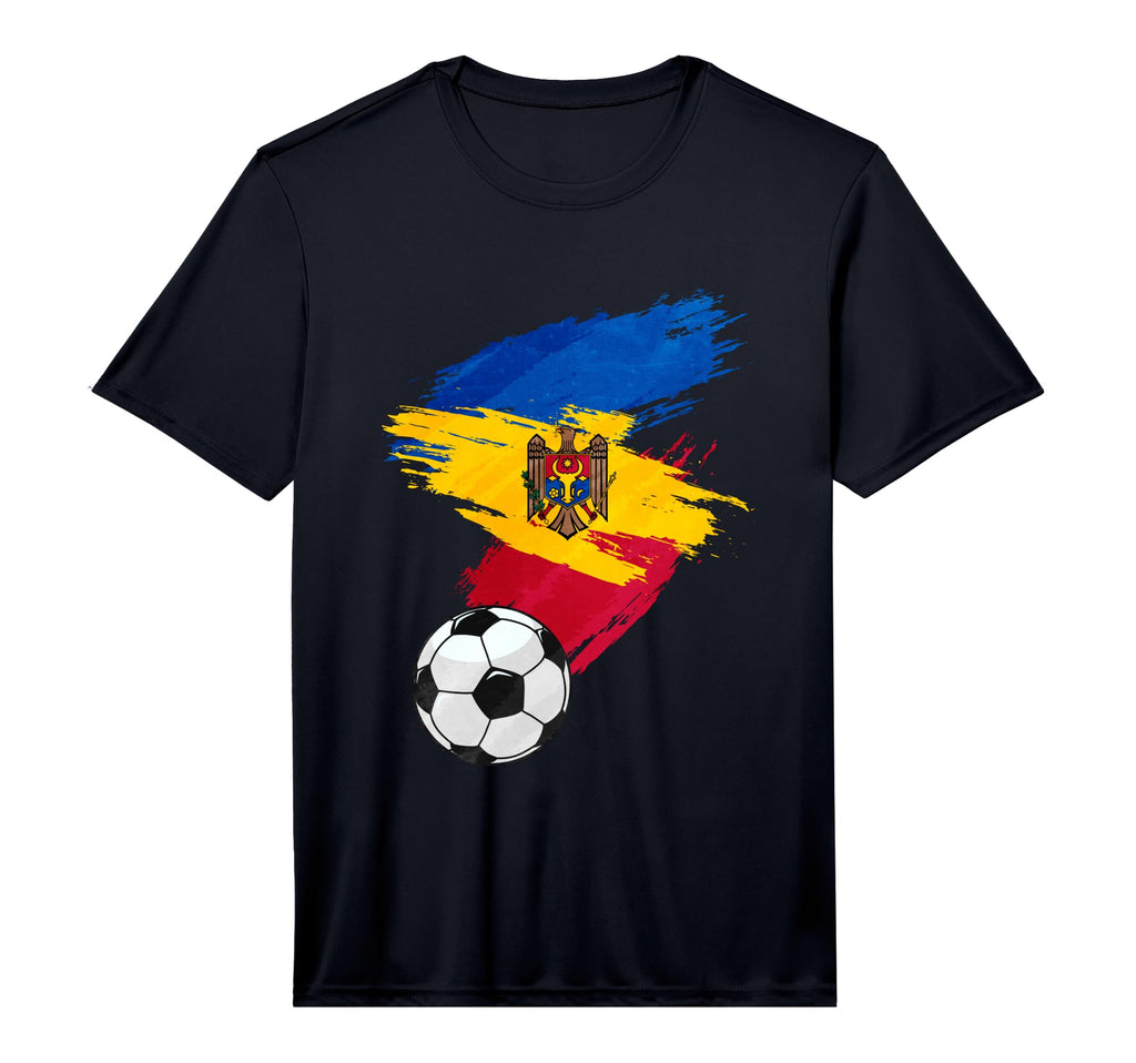 Moldova Soccer Football Flag Performance T-Shirt - Graphic Print Men Women