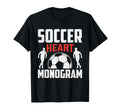Football Jersey Soccer Heart Monogram T-Shirt - Aesthetic Graphic Men Women