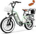 2 Seater Electric Bike, 48V 20AH(𝟗𝟔𝟎𝐖𝐇) Large Removable Battery, 𝟏𝟑𝟎𝟎𝐖 Peak Motor, 20"x 4.0" Fat Tire Ebike for Adults, 80+Miles Max,30+MPH, City Couple E Bike for All Terrain