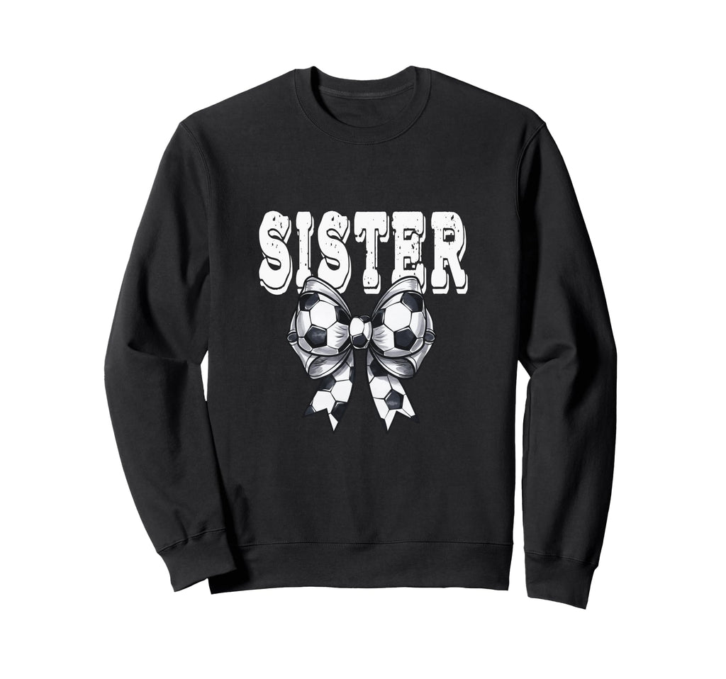 Coquette Soccer Bow Mom Sister Sweatshirt - Novelty Apparel Men Women