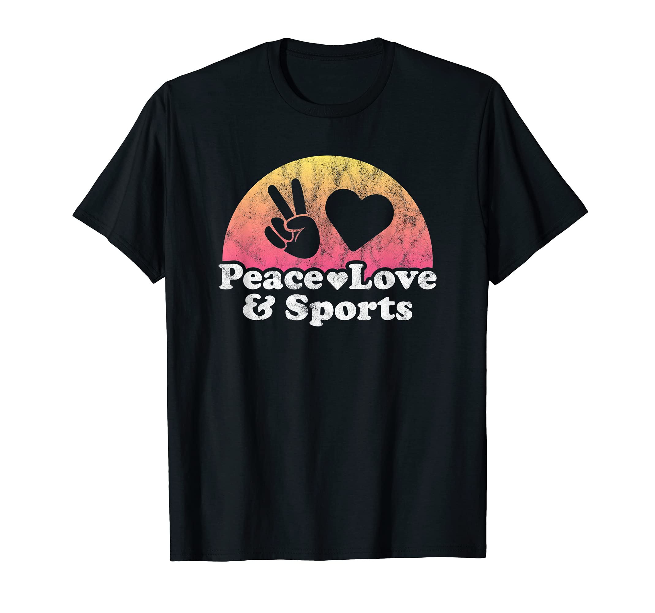 Peace Love And Sports Sport T-Shirt - Custom Art Print Unisex
