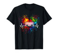 Soccer Heartbeat Colorful Splash Player T-Shirt - Unique Graphic Unisex