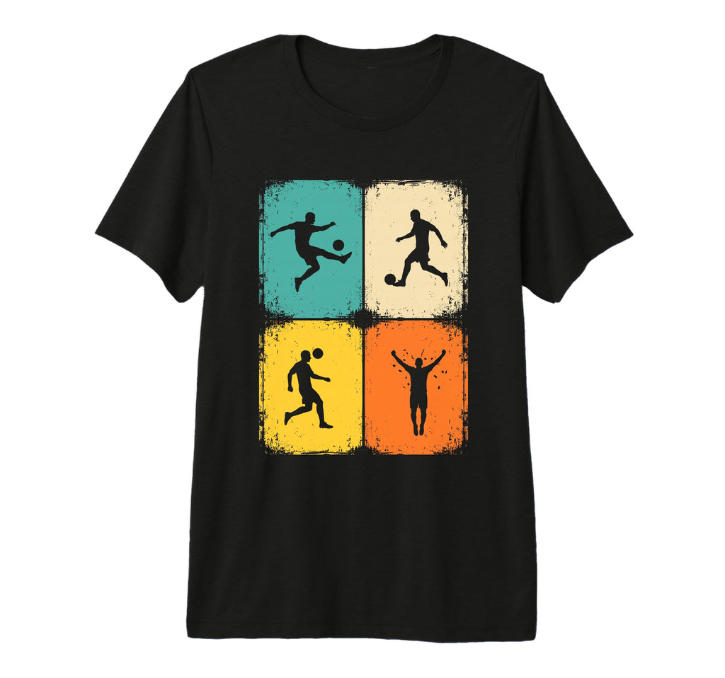 Soccer Player Football Fan Distressed Tri T-Shirt - Unique Graphic Unisex