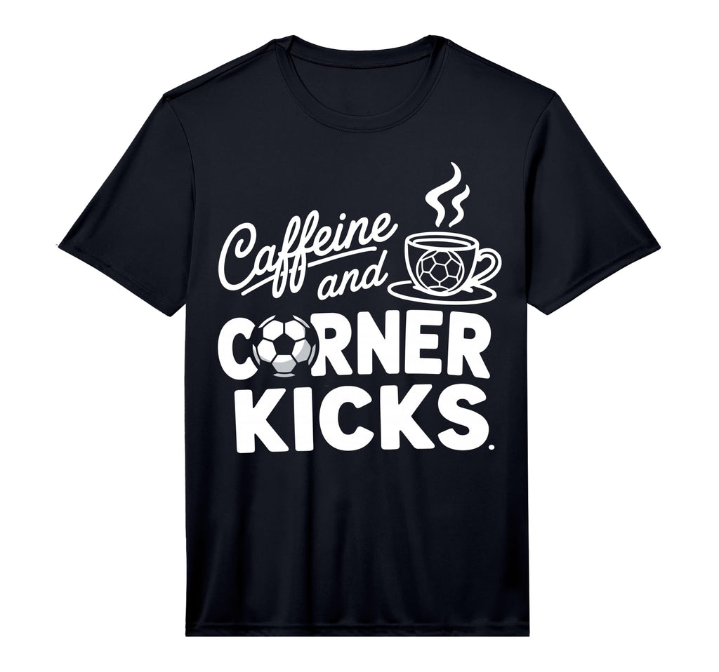 Caffeine And Corner Kicks Parents T-Shirt - Trendy Graphic Men Women