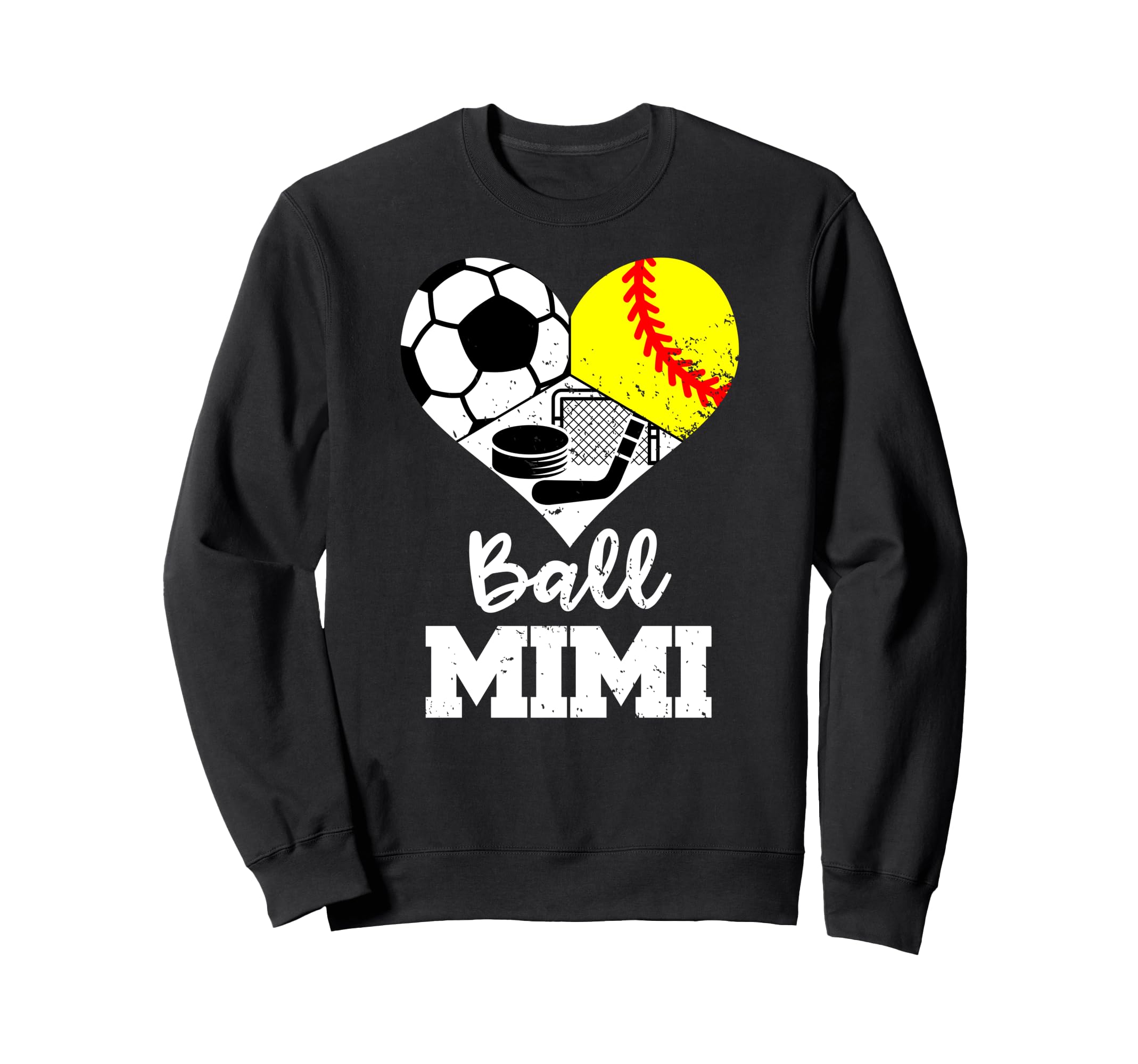 Ball Mimi Funny Soccer Softball Sweatshirt - Fun Novelty Design Unisex
