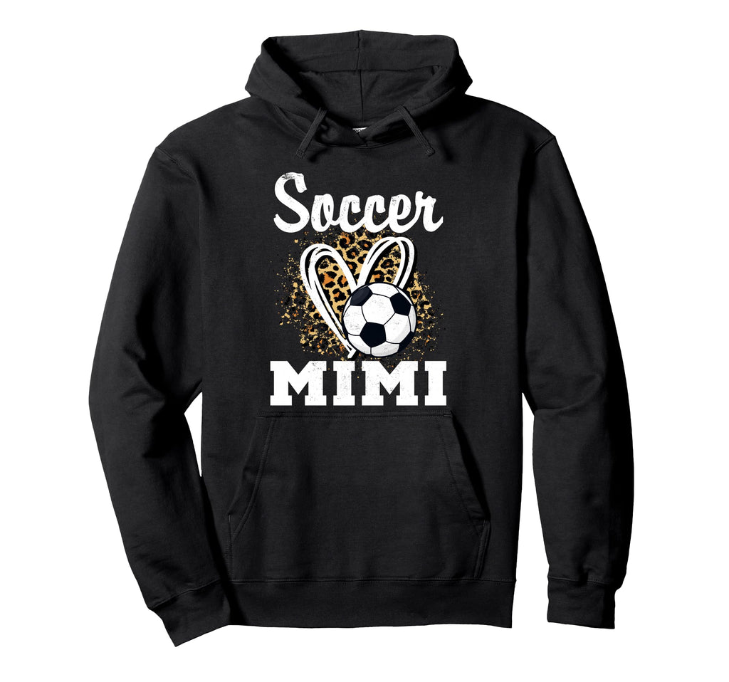 Soccer Mimi Leopard Heart Grandma Matching Hoodie - Novelty Apparel Unisex