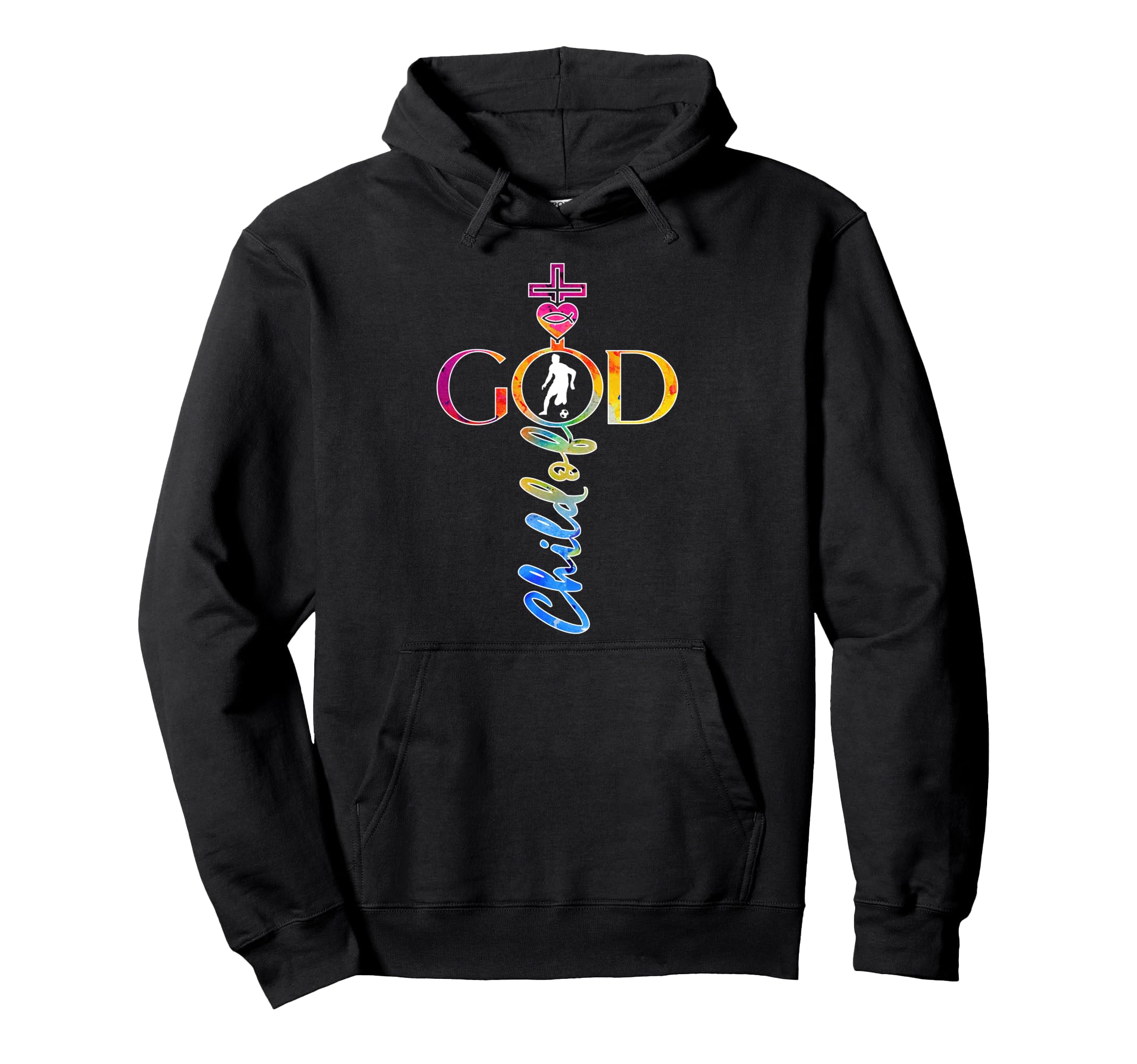Religious Jesus Soccer Child God Soccer Hoodie - Custom Art Print Unisex