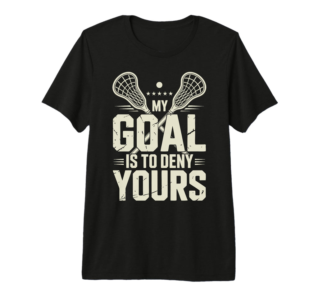 Lacrosse Goalie Lax Goalkeeper Tri T-Shirt - Custom Art Print for Adults