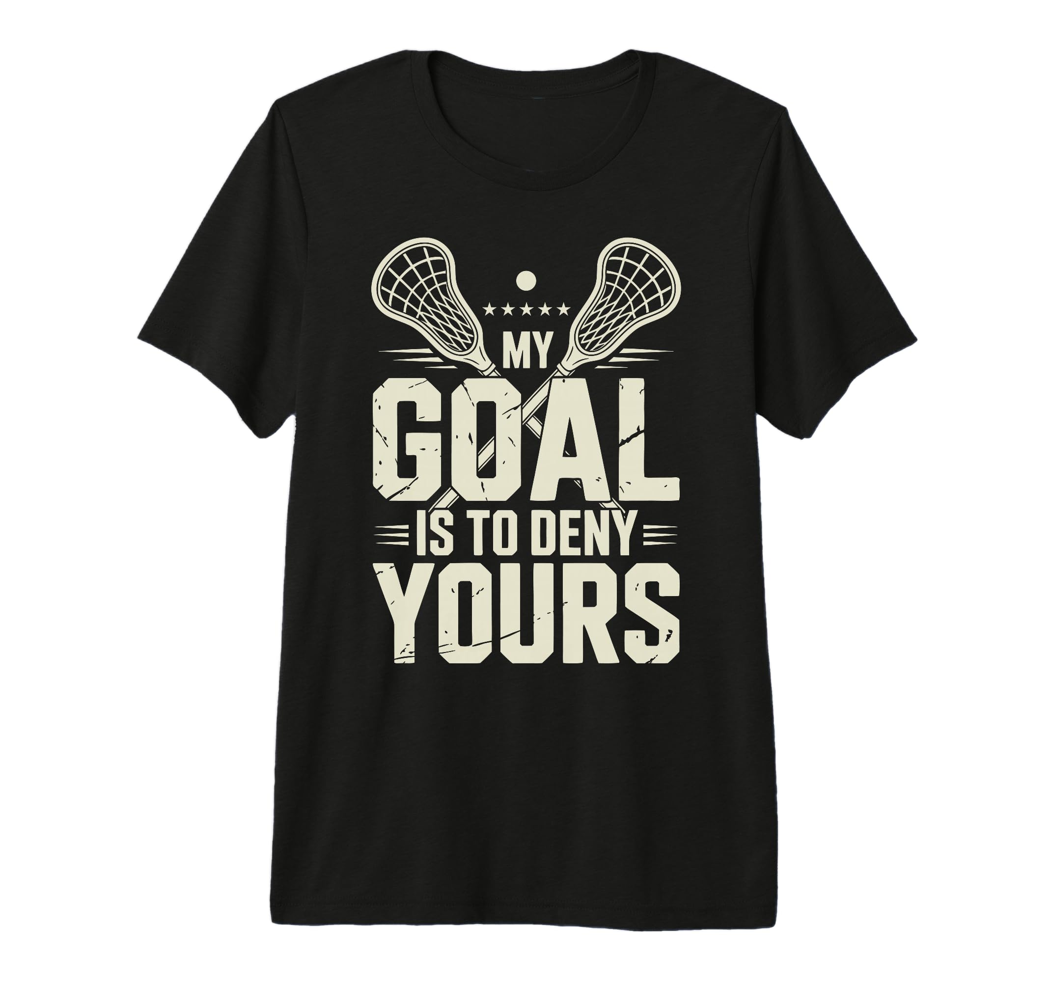 Lacrosse Goalie Lax Goalkeeper T-Shirt - Casual Everyday Wear Men Women