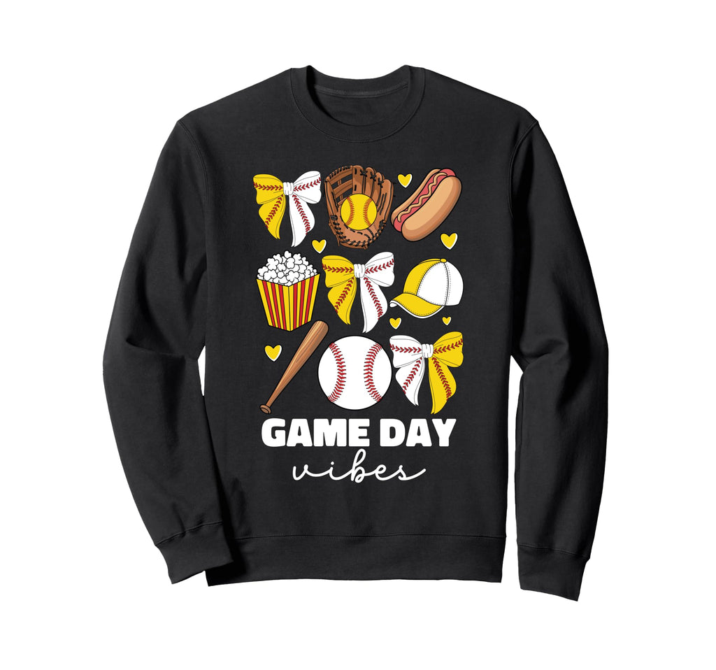 Baseball And Softball Mom Game Day Sweatshirt - Trendy Graphic Unisex