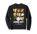 Baseball And Softball Mom Game Day Sweatshirt - Trendy Graphic Unisex