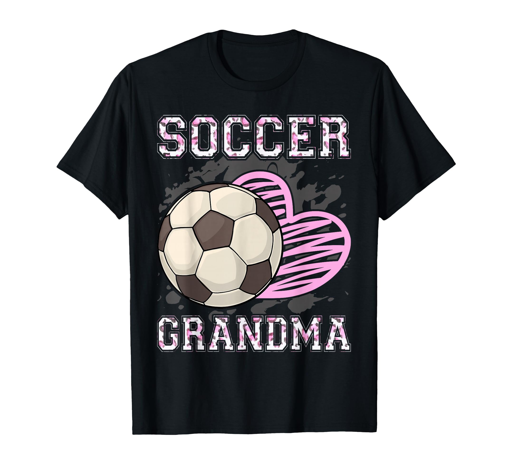 Soccer Grandma Leopard Heart Funny T-Shirt - Streetwear Style Men Women